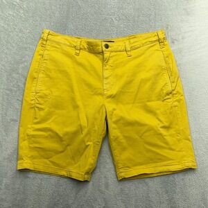 Mavi Shorts Mens 38 Yellow Simon Slim Fit Stretch Chino Casual Cotton Blend
